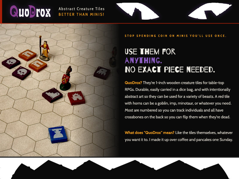QuoDrox Landing page